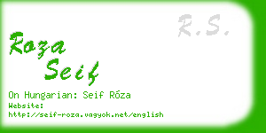 roza seif business card